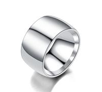 RVHAOODI Wide 12mm Men's Ring Titanium Steel Rings Wide Glossy Men's Big Ring Fine Jewelry Men Jewelry