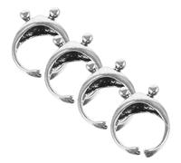 RVHAOODI women's jewelry 4pcs Frog Open Ring Engagement Kit Beads Sizer Charms Adjuster Rings Women Fidget Bracelet Animals Vintage Jewelry Goth Goth Jewelry The Ring The Animal Alloy jewlery