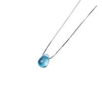 RVHAOODI women's jewelry New For Trendy 2025 New In 925 Sterling Silver Blue Lucky Crystal Pendants Necklaces For Women Fashion Luxury Designer Jewelry Fashion Accessories Creative Gift jewlery