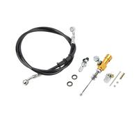 RVIFY Brake Handle Motorcycle M10 Universal Hydraulic Clutches Short Hydraulic Brake Transfer Pump 1200MM Oil Pipe Set Brake Grips(Gold)