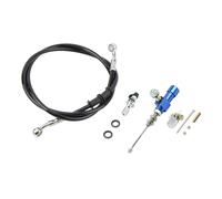 RVIFY Brake Handle Motorcycle M10 Universal Hydraulic Clutches Short Hydraulic Brake Transfer Pump 1200MM Oil Pipe Set Brake Grips(Blue)