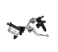 RVIFY Brake Pump Motorcycle Rear Brake Pump UniversalAluminum Roller Adjustment Motorcycle Master Cylinder Lever Hydraulic Brake Pump Clutch Handle Handlebar(1Pair Silver B-C)
