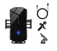 RVIFY Car Suction Cup Holder Wireless Charger Stand Touch Sensor For 11 12 13 14 Pro Max Magnetic Phone Bracket(Black with sucker)