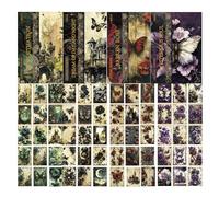 RVlensJoy 120 Sheets Gothic Scrapbooking Paper for Scrapbook Kit, Vintage Ephemera for Junk Journals, Magic Decoupage Paper for Journaling Supplies , Dark Academia Wall Decor Room for Home Decorations