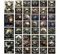 RVlensJoy 80 Sheets Gothic Scrapbook Paper for Scrapbook Kit, Vintage Ephemera for Junk Journals, Mirror Decoupage Paper for Journaling Supplies, Dark Academia Wall Decor Room for Home Decorations