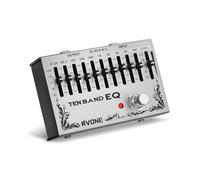 RVONE 10-Band Equalizer Pedal | Low-Noise EQ Pedal for Guitar, Bass & Pedalboards | True Bypass for Pure Signal Effects Chain | Live Stage, Studio Recording & Mixing (31.25Hz-16kHz ±12dB) | Portable