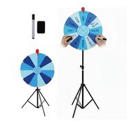 RVOWTAGL 24 Inch Prize Wheel Adjustable 40-78 with Dry Erase Marker Eraser, Prize Wheel Spinner with Stand for Prizes, DIY Wheel Spinner for Trade Shows,Blue