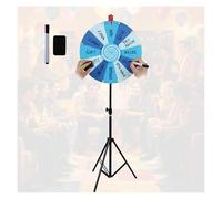 RVOWTAGL 24-inch Prize Wheel Spinner with Stand with Folding Tripod Stand, 12 Color Slots Dry, Spin the Wheel Stable Tripod Base for Prizes, DIY Wheel Spinner for Trade Shows,Blue