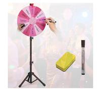 RVOWTAGL 24 Inch Spin the Wheel Game with Stand Adjustable 40-78 with Dry Erase Marker Eraser, Spin Prize Wheel with Stable Tripod Stand for Classroom, Parties, Trade Shows,Pink