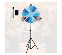 RVOWTAGL 24 Inch Spin Wheel for Prizes with Stand Adjustable 40-78 with Marker pen Eraser, Prize Spinner with Stand for Prizes, DIY Wheel Spinner for Trade Shows,Blue