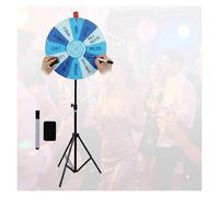 RVOWTAGL 24-inch Spinning Prize Wheel Adjustable 40-78 with Dry Erase Marker Eraser, Spinner Wheel Stable Tripod Base for Prizes, DIY Wheel Spinner for Trade Shows,Blue