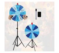 RVOWTAGL 24 Inch Spinning Prize Wheel with Folding Tripod Stand, 12 Color Slots Dry, Spin the Wheel Tabletop with Stand for Prizes, DIY Wheel Spinner for Trade Shows,Blue