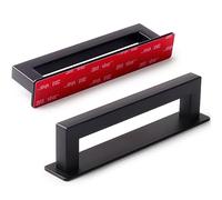 RVPEKUPE 2-Pack Adhesive Cabinet Handles Stick On Handle Self Stick Drawer Pulls No Drill Cabinet Pulls for Cabinet Closet Glass Sliding Shower Door Handle - 6", Black