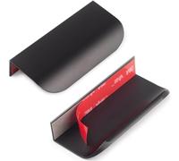 RVPEKUPE 5-Pack Adhesive Edge Finger Pulls for Cabinets No Drill Hidden Drawer Pulls Flat Stick On Cabinet Handles (Matte Black, 3.15" Length)