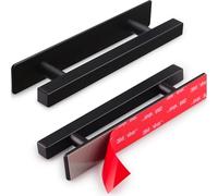 RVPEKUPE Self Adhesive Cabinet Door Handles 6" Matte Black 2-Pack