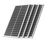 Rvpozwer 400w Solar Panel, 4 * 100w N-Type Monocrystalline Solarpanel, High Efficiency Solar Module (25%) with IP68 Waterproof Rating and MC4 Connectors for Homes, RV, Boat, Off-Grid (4 * 100w-white)