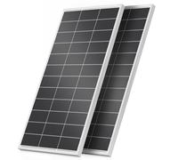 Rvpozwer Solar Panel, Black N-Type Monocrystalline Solarpanel, High Efficiency Solar Module (25%) with IP68 Waterproof Rating and MC4 Connectors for Homes, RV, Boat, Off-Grid (2 * 200w-white)