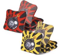 RVRAYS Cornhole Bags Set of 8 Regulation Professional Cornhore Bags Slick and Stick Bean Bags for Cornhole Game Changer Cornhole Bags with Storage Bags Bomb