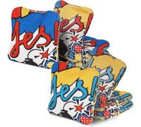 RVRAYS Cornhole Bags Set of 8 Regulation Professional Cornhore Bags Slick and Stick Bean Bags for Cornhole Game Changer Cornhole Bags with Storage Bags Yes