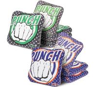 RVRAYS Cornhole Bags Set of 8 Regulation Professional Cornhore Bags Slick and Stick Bean Bags for Cornhole Game Changer Cornhole Bags with Storage Bags Punch