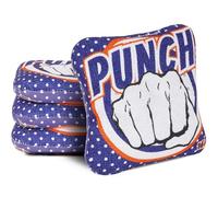 RVRAYS Cornhole Bags Set Regulation Professional Cornhore Bags Slick and Stick Bean Bags for Cornhole Game Changer Cornhole Bags with Storage Bags Punch Blue