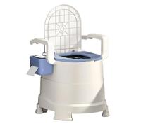 RVTENRIO Bedroom Bedside Commode Chair with Armrests, Rear Support