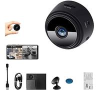 Rvtrailerz Reverse Camera, Backup Car Camera Rear View Screen Monitor System, Vehicle Backup Cameras Wireless For Motorhomes,A9 Mini Spy WiFi HD 1080P Night Vision Home Camera Monitoring (1 black)
