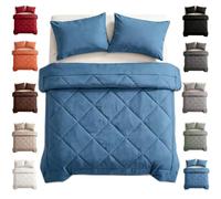 RVUEM 2-in-1 Coverless Duvet, Machine Washable, Quick-Drying Quilt | Soft breathable fabric, diamond quilting, lightweight filling, all-season comfort, 4 sizes, 10 colours