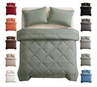 RVUEM 2-in-1 Coverless Duvet, Machine Washable, Quick-Drying Quilt | Soft breathable fabric, diamond quilting, lightweight filling, all-season comfort, 4 sizes, 10 colours