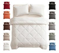 RVUEM 2-in-1 Coverless Duvet, Machine Washable, Quick-Drying Quilt | Soft breathable fabric, diamond quilting, lightweight filling, all-season comfort, 4 sizes, 10 colours