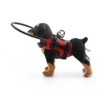 RVUEM Blind Dog Bumper Guards, Blind Pet Adjustable Anti-Collision Circle, Easy Fixation Pet Harness Guiding Device, for Blind and Poor Vision Dogs,Red 3.0,M
