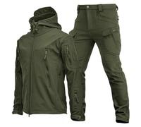 Rvuem Camouflage Military Uniform - Men's Tactical Jacket and Pant, Waterproof Army Combat Suit Sets, Waterproof Camo Uniform