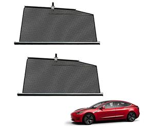 RVUEM Car Window Shades, Retractable Car Side Window Sun Shades, Privacy Sun Shades, Car Roller Sunshade, Keep The Vehicle Cool, for Tesla Model 3/S/X/Y,rear side window,MODEL Y