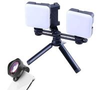 RVUEM Dental Filling Light, Dental Photography Aid, Oral Cell Phone Camera Fill Light Brightness, LED Video Light Studio Lighting Kit, for Home Clinic Hospital,B With Bluetooth 75mm Macro