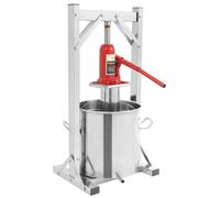 RVUEM Fruit Press, Cider Grape Crusher, 12L/22L/36L Stainless Steel Hydraulic Jack Juicer Hand Squeezer, Wine Apple Carrot Orange Berry Vegetables Cheese Tincture Herbal Juice Making,12L
