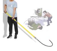 RVUEM High Voltage Insulated Rescue Hook, Fiberglass Electrical Rescue, Portable Hotstick Rescue Hook with Storage Bag for Electrical Safety,Yellow,3m/9.8ft/118in