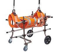 RVUEM Medium and Large Dog Wheelchairs, 4-Wheeled Dog Disability Assistance Vehicles, Pet Rehabilitation Training, Light Weight Dog Stroller, Aluminum,Brown,M