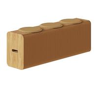 RVUEM Paper Folding Stool, Accordion Folding Craft Bench, Shoe Change Stool, Kraft Paper, Versatile Seating, for Living Room, Coffee Bar, Entrance Hall,Brown,H:44cm 3 seats