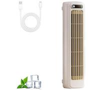 RVUEM Portable Air Conditioner Fan, Ac Fans That Blow Cold-Air, Three Wind Speed Modes, Silent And Energy-Saving, Rechargeable, For Bedroom/Office/Desktop,Beige,1pcs