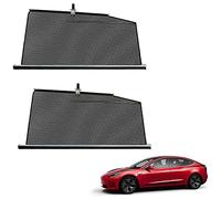 RVUEM Retractable Car Roller Sunshade, Car Window Shade for Side Windows, Car Side Window Sun Shades, for UV and Sun Glare Protection, for Tesla Model 3/S/X/Y,rear side window,MODEL 3