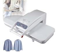 RVUEM Steam Ironing Press, 1400W Heavy-Duty Commercial Steam Press Machine, 5 Temperature Settings, with LED Screen, for Bed Sheets, Pillowslips, Napkins and More,White