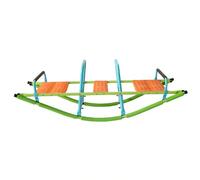 RVUEM Teeter Totter, Kids Seesaw, Metal Rocking Seesaw, Kids Outdoor Play Equipment, Blue and Green Steel Tube, Plastic Seat, for Toddlers Boys Girls Age 3-7