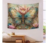RVZADEERD 3D Butterfly Print Wall Blanket Home Decoration Bedding Poster Wall Art Tapestry Tapestry Wall Hanging Soft Polyester for Unisex Children Bedroom/Living Room/Dorm/Curtain 100cmx150cm