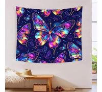 RVZADEERD 3D Butterfly Print Wall Blanket Home Decoration Bedding Poster Wall Art Tapestry Wall Hanging Tapestries Soft Polyester for Unisex Children Bedroom/Living Room/Dorm/Curtain 70cmx100cm