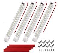 RVZONE 12v LED Interior Light Bar | 108LEDs 1600LM 6W DC 12 Volt led Strip Lights Enclosed Trailer Lights Fixture for Camper Truck Van RV Trailer Cargo Cabient Lights Fixture Motorhome Lorry (4Pack)