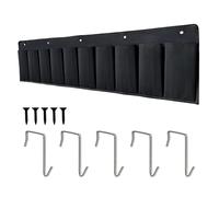 RVZONE RV Shoe Pockets 10 Pockets Heavy Hanging Bedside Storage Organizer with Sturdy Hooks Storage Pockets Hangs on Bed for Shoes Toys and Tool Accessories