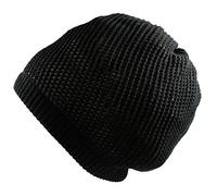 RW 100% Cotton Mesh Rasta Light Weight Slouchy Beanie - black - One size