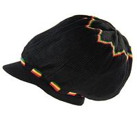 RW 100% Cotton Rasta Dreadlock Light Weight Beanie Visor (XXL) - Multi - One size