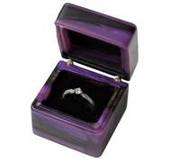 RWA Unique Ring Box - Purple Engagement Ring Boxes - Handmade Ring Holder - Epoxy Wood Rings Display Case Organizer for Women, Men - Exquisite Handcrafted Design for Wedding Proposal (Muse, purple)
