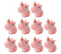 [RWAJZAX] 10pcs Flocking Animal Resin Charms Animal Pendant Unique Creation Accessories Suitable for Various Occasions